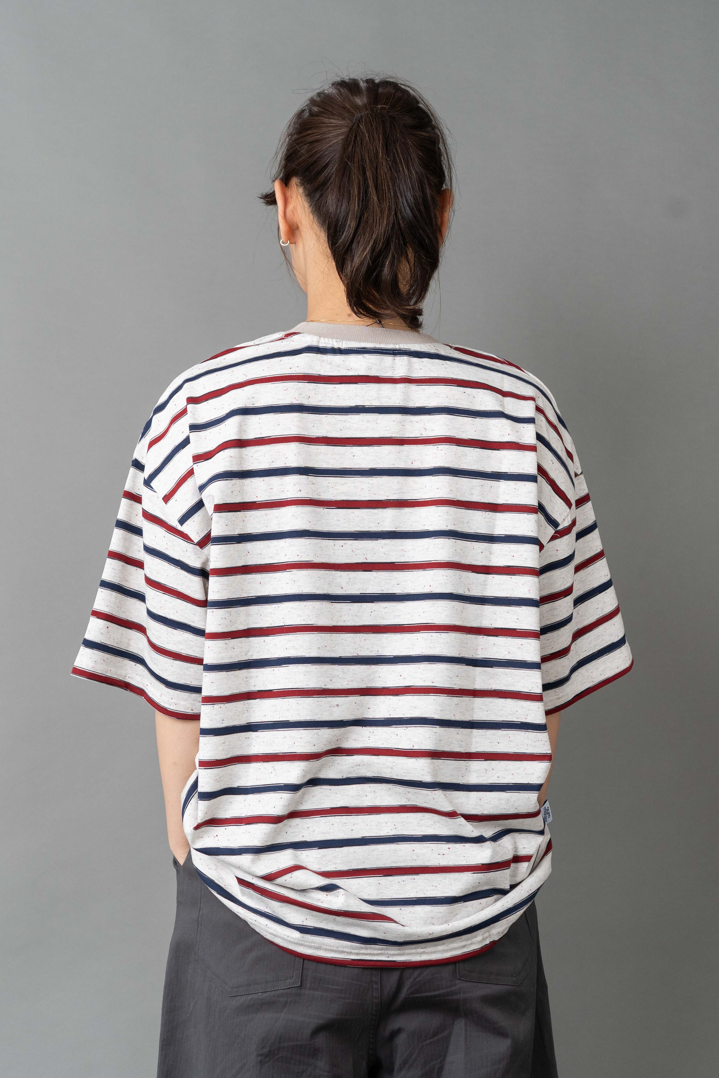 ブルドッグ刺繍ボーダービッグTee